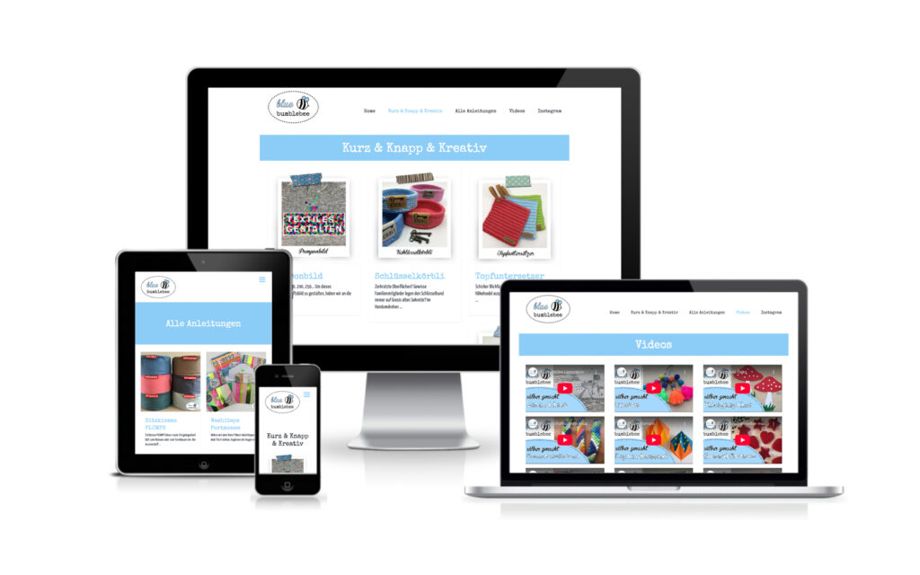 Website-Portfolio Iris Eigenmann | Bluebumblebee - Brigitte Haider | Website