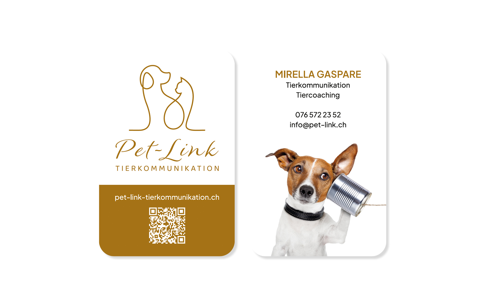 Website-Portfolio Iris Eigenmann | Pet Link Tierkommunikation - Mirella Gaspare | Visitenkarte
