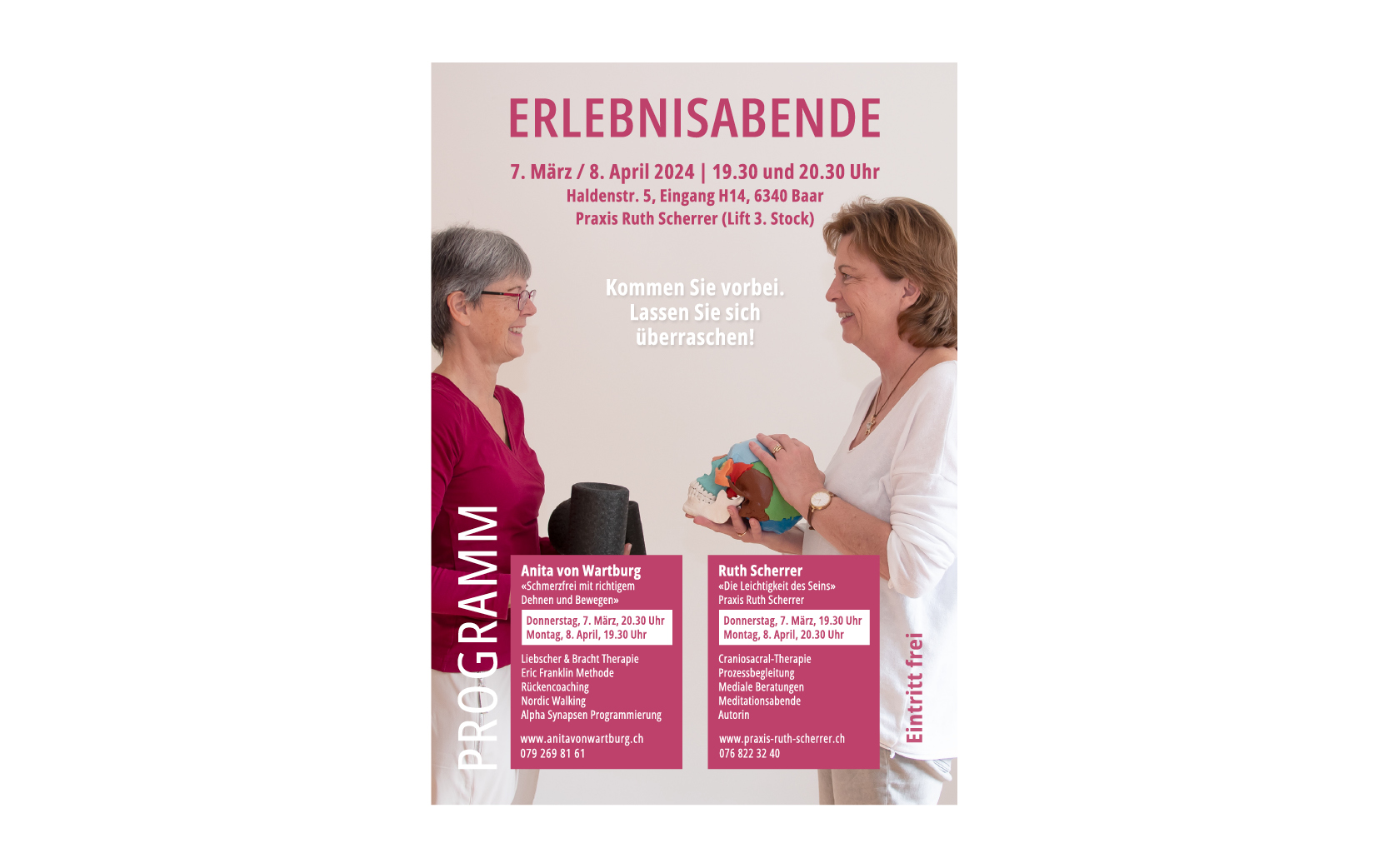 Grafik-Portfolio Iris Eigenmann | Anita von Wartburg | Plakat Erlebinsabende