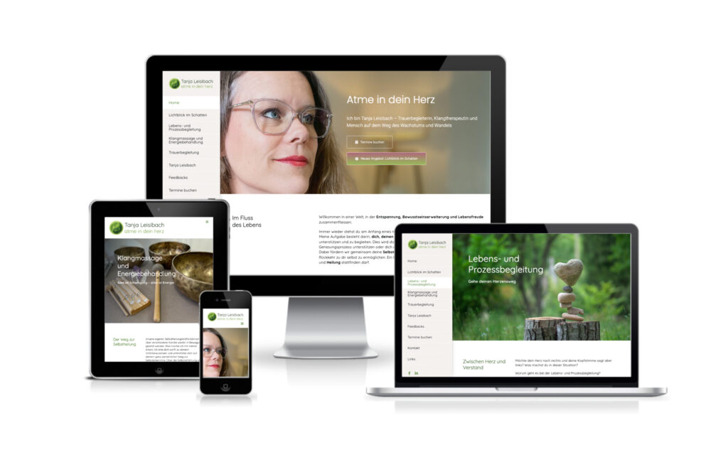 Website-Portfolio Iris Eigenmann | Atmeindeinherz Tanja Leisibach | Website