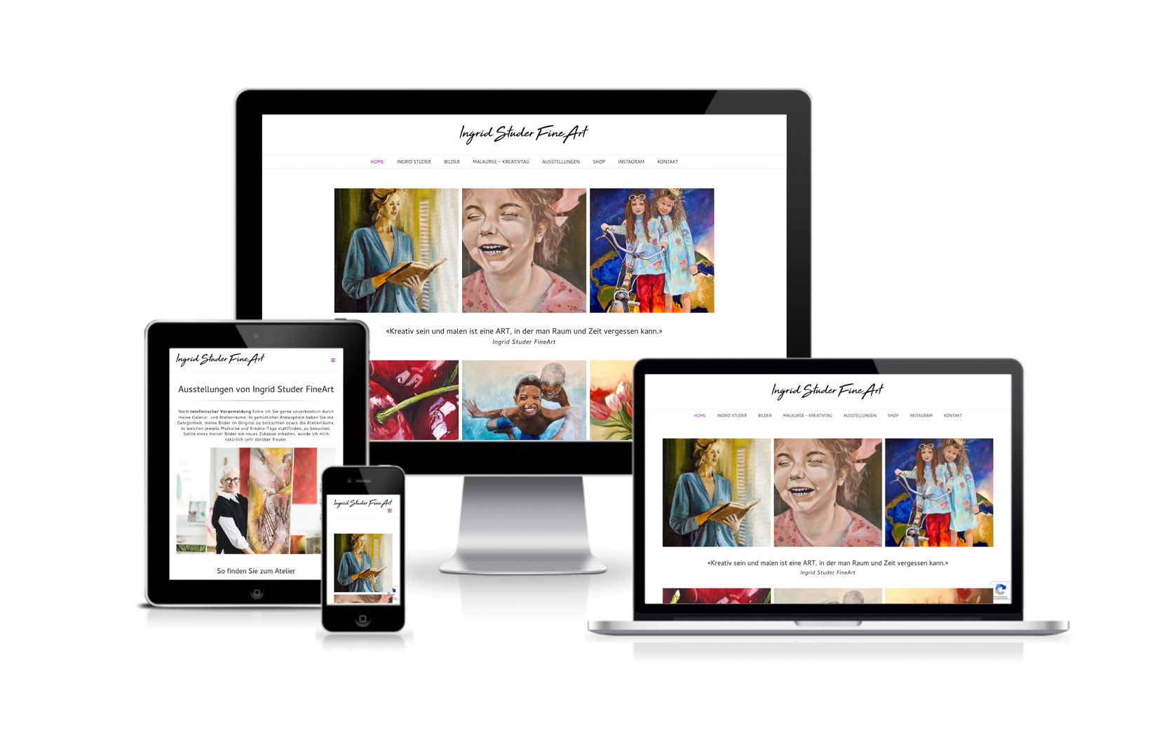 Website-Portfolio Iris Eigenmann | Ingrid Studer FineArt | Website