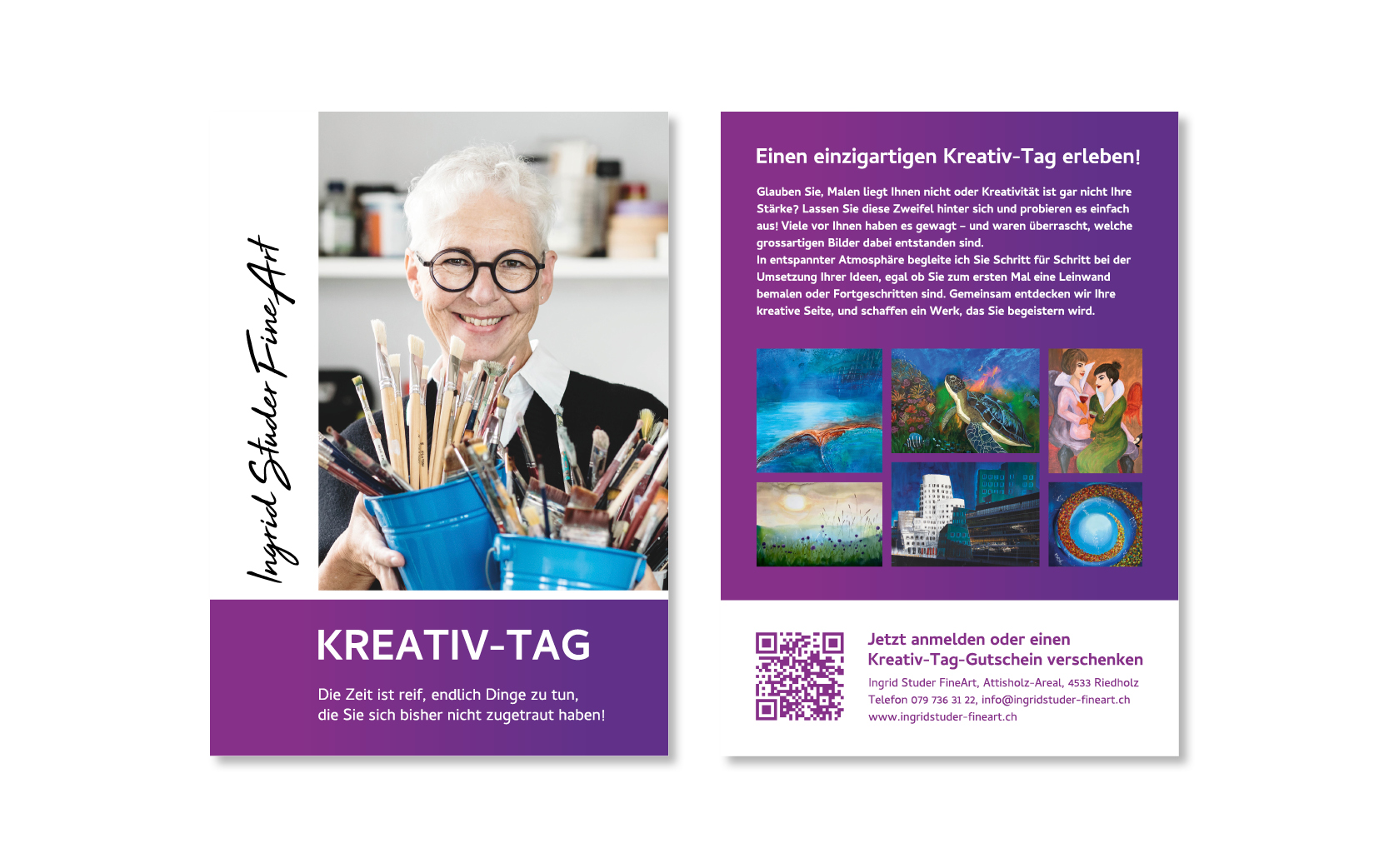 Grafik-Portfolio Iris Eigenmann | Ingrid Studer FineArt | Flyer