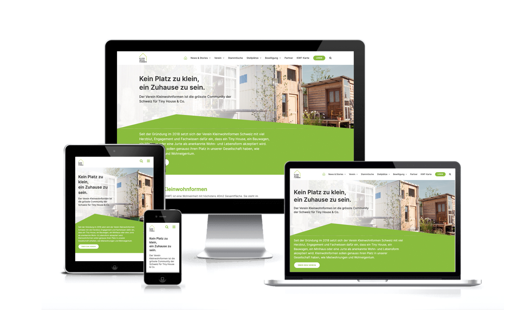 Website-Portfolio Iris Eigenmann | Verein Kleinwohnformen Schweiz | Website