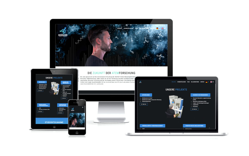 Website-Portfolio Iris Eigenmann | Kohler Breath Research | Website