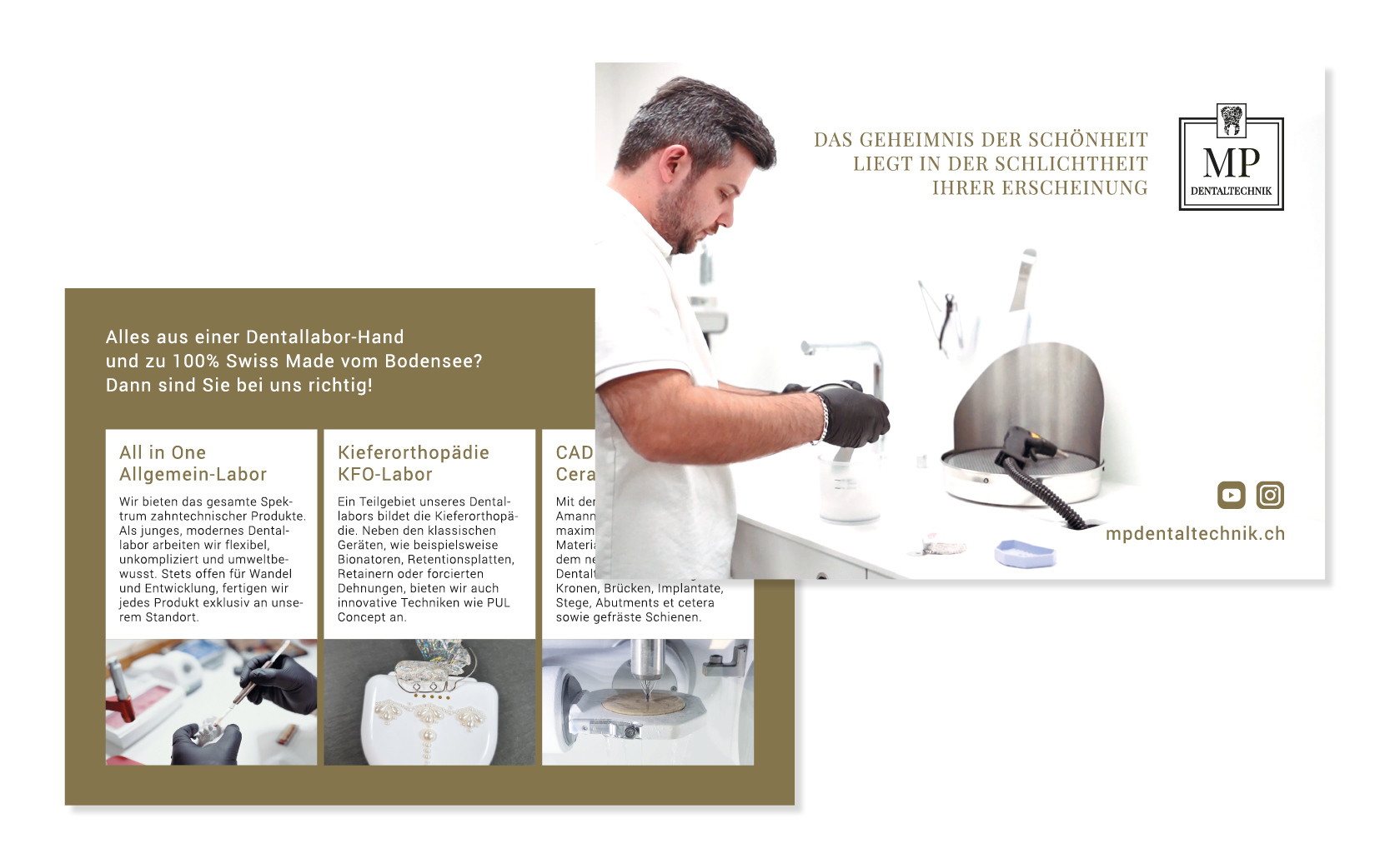 Website-Portfolio Iris Eigenmann | MP Dentaltechnik GmbH | Flyer