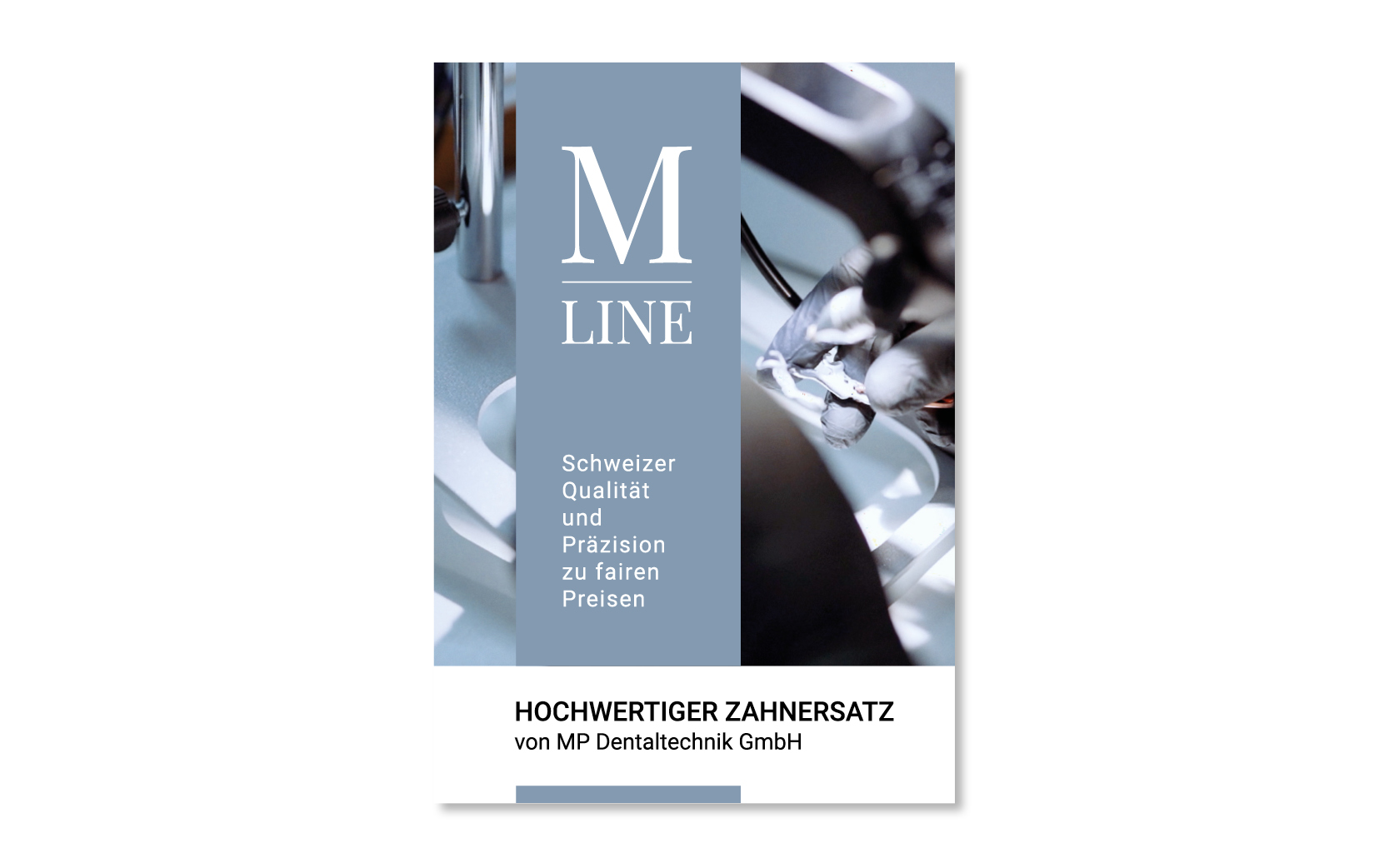 Website-Portfolio Iris Eigenmann | MP Dentaltechnik GmbH | M-Line Prospekt