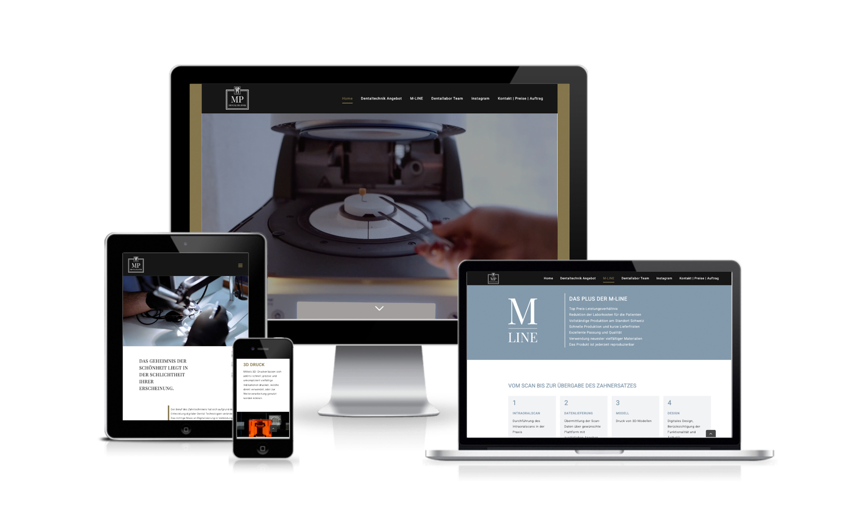 Website-Portfolio Iris Eigenmann | MP Dentaltechnik GmbH | Website