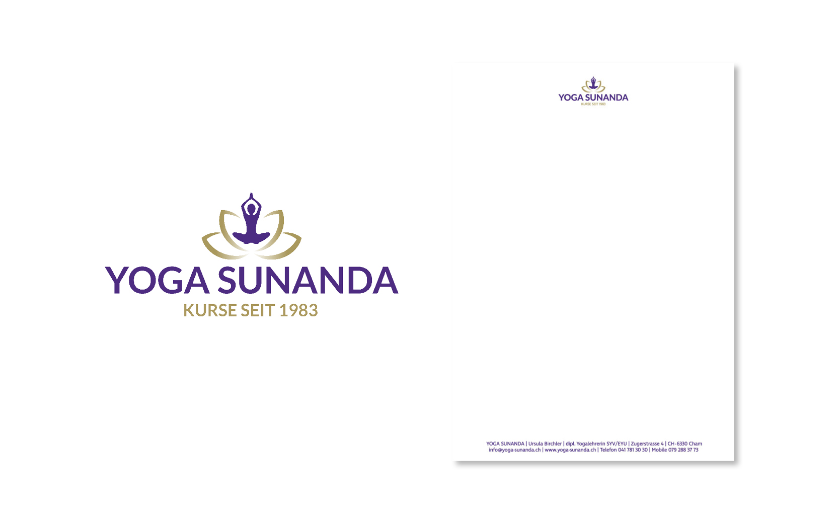 Grafik-Portfolio Iris Eigenmann | Yoga Sunanda | Logo und Briefpapier